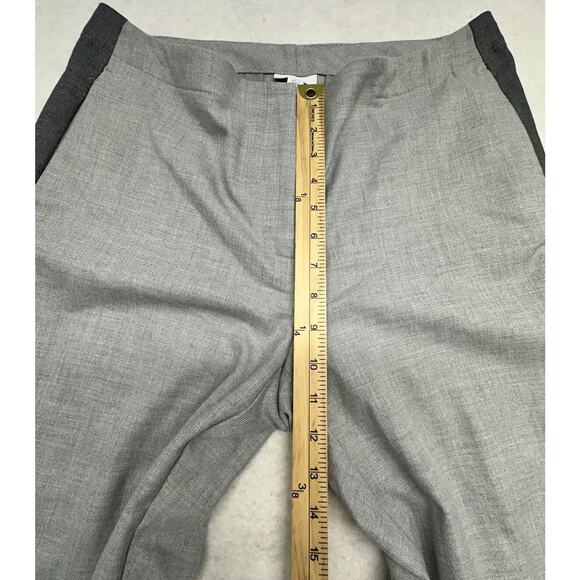 J Jill Womens Size 12 Heather Gray Tuxedo Stripe Pant Career Workwear - Picture 3 of 10